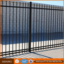 Черный порошок покрытием дизайн для декоративных стальной забор и ворота